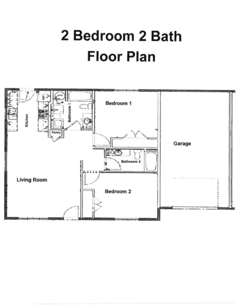 2 bed 2 bath floor plan